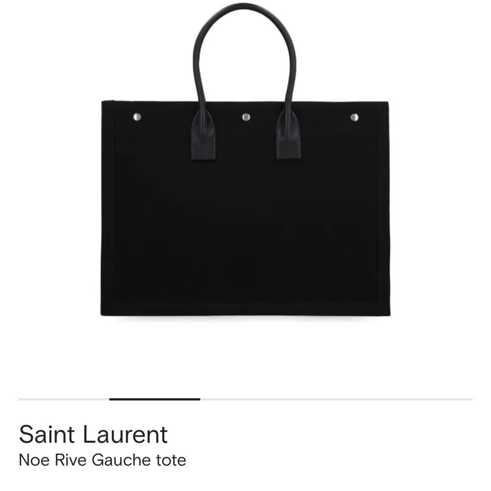 Saint Laurent Black and White Rive Gauche Tote - Picture 2 of 10